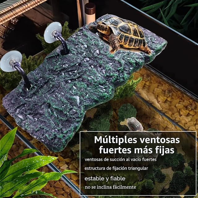 Foto 2 de 2 de BigTron Plataforma de Reptile Plataforma de Tortuga Escala PU Espuma Acuario Flotador Decoración Flotación…