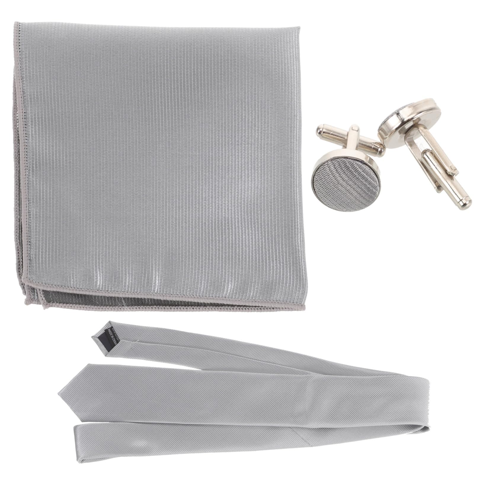 Correas de amarre corbatas de hombre pañuelo corbata de hombre envoltura de manga atar accesorios para novio correa de amarre Poliéster Grey