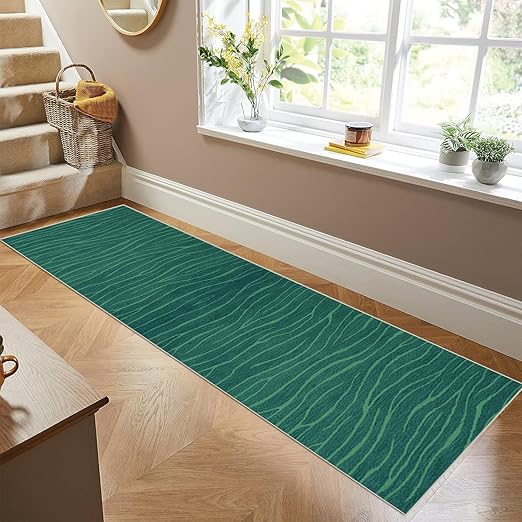 Siunwdiy Hallway Runner Rug Dark Green Hall Carpet Runner Non Slip