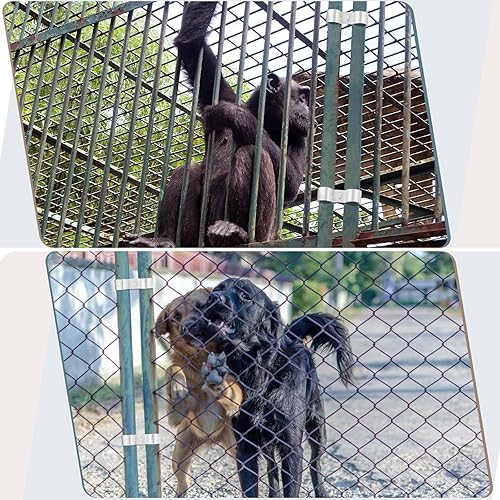 Miniatura 4 de Hicarer 20 abrazaderas de panel de valla de eslabones de cadena de 1-38 pulgadas, abrazaderas de panel de perrera para marco de panel de tubería