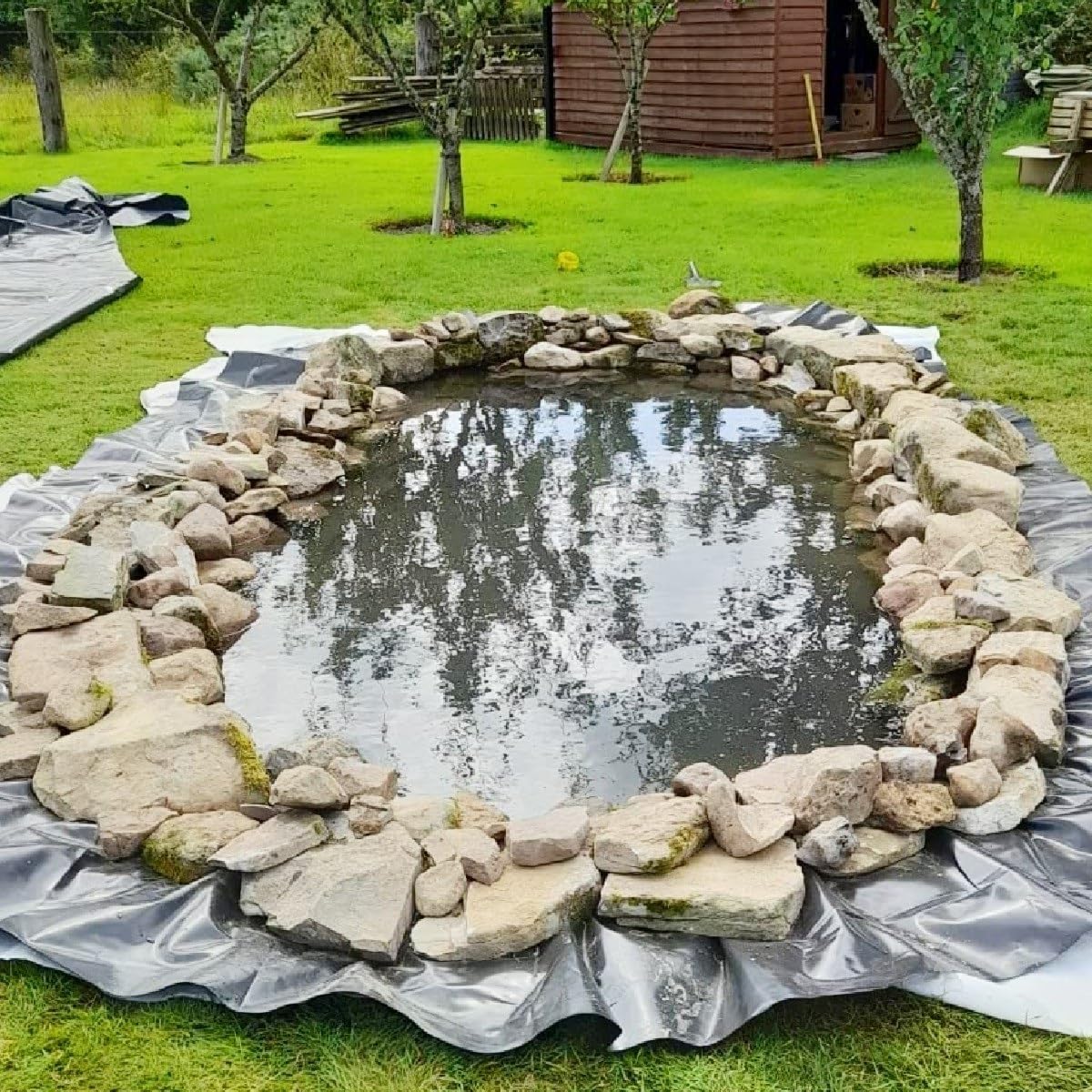 Telo Per Laghetto HDPE 0.2mm - 5x7m, Anti-strappo, Impermeabile - Foto 5