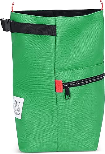 Miniatura 3 de Cubo de tiza  Bolsa grande de tiza para escalada en roca, boulder, levantamiento de pesas con bolsillo de almacenamiento grande con cremallera y