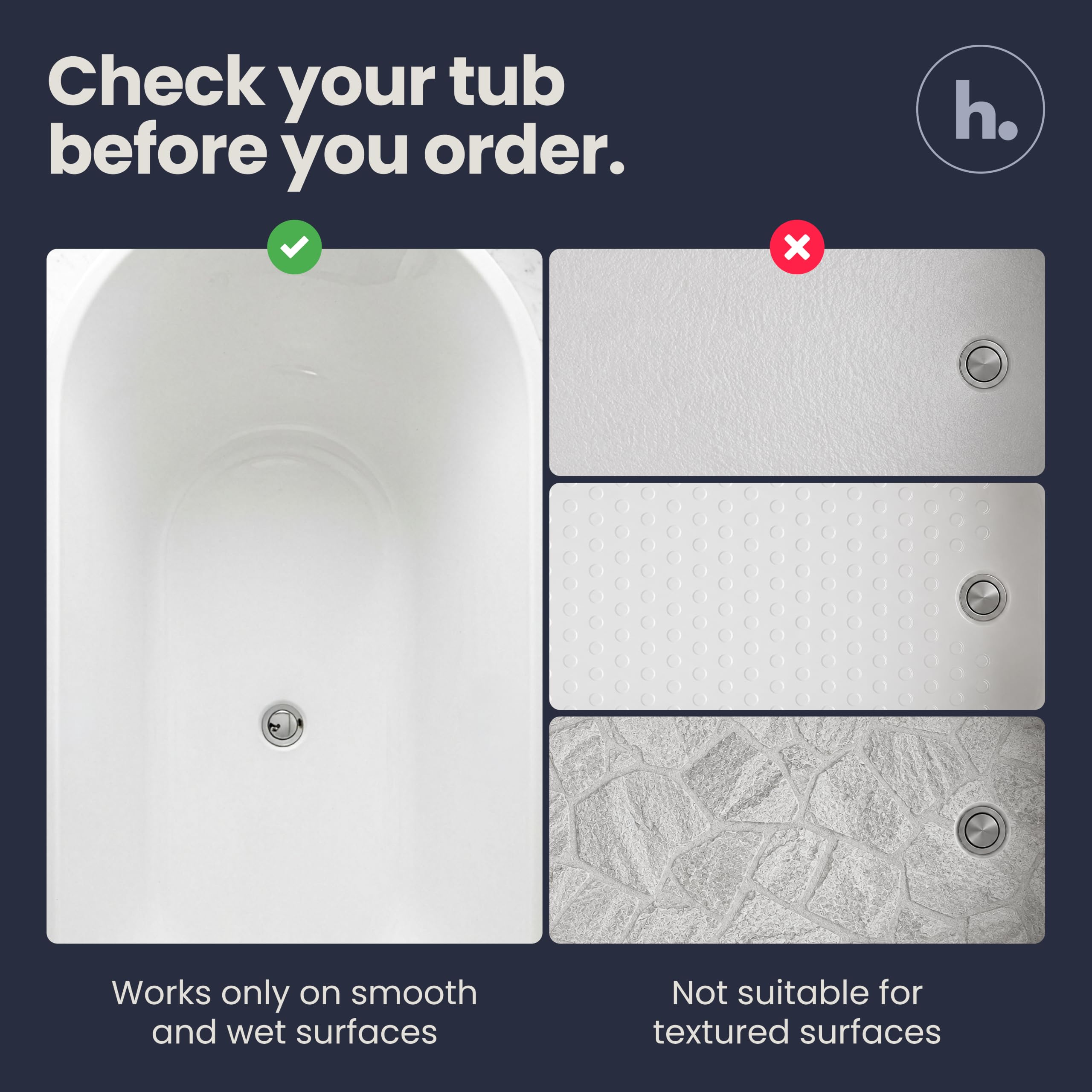 Non Slip Bathtub Mat 35x16 R605531