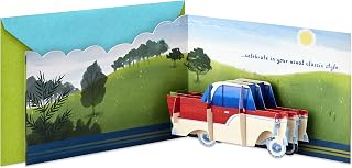 Hallmark Paper Wonder Displayable Pop Up Birthday Card (Classic Car)
