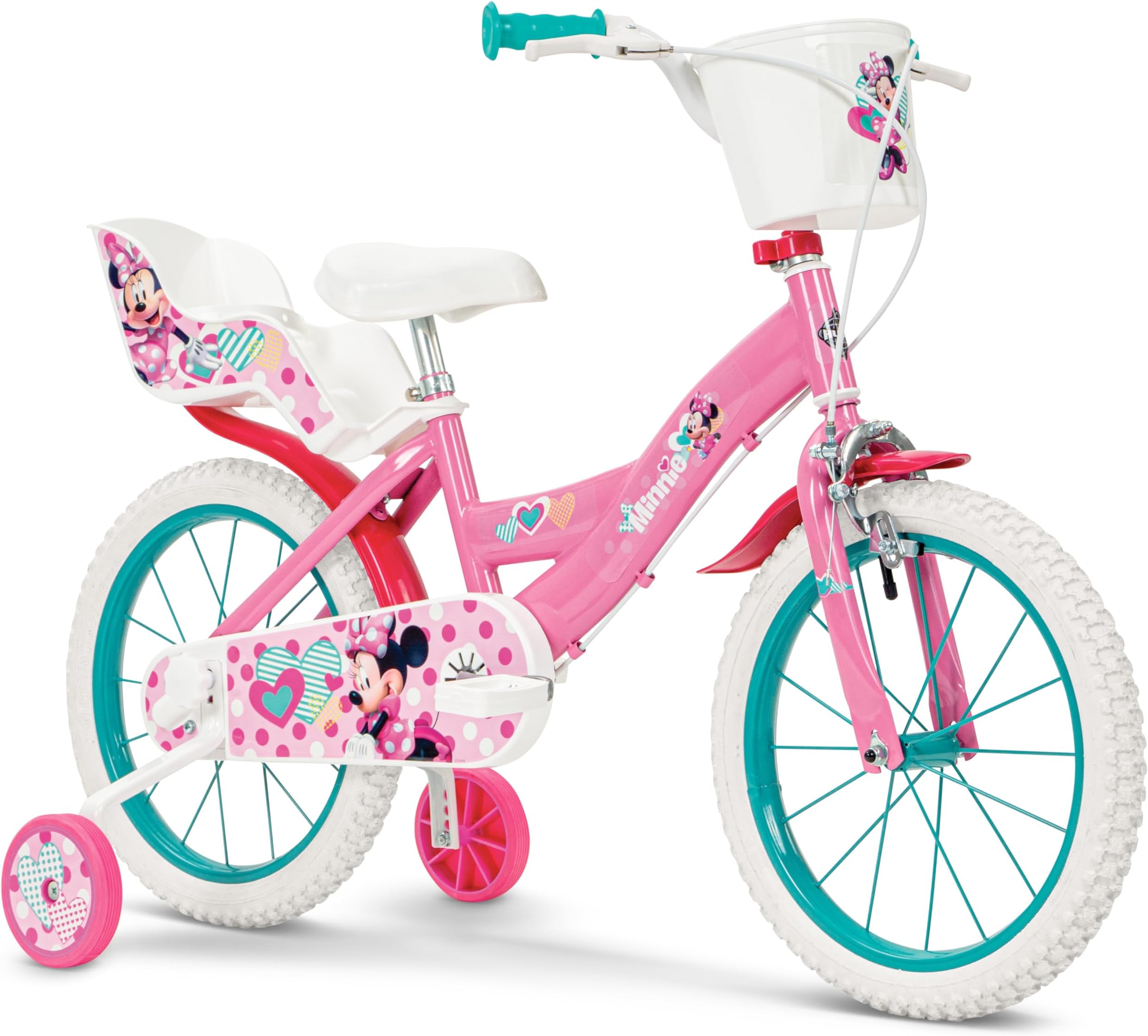 Disney Minnie Mouse 16 Inch Girls Bike 5-7 Years Old + Stabilisers
