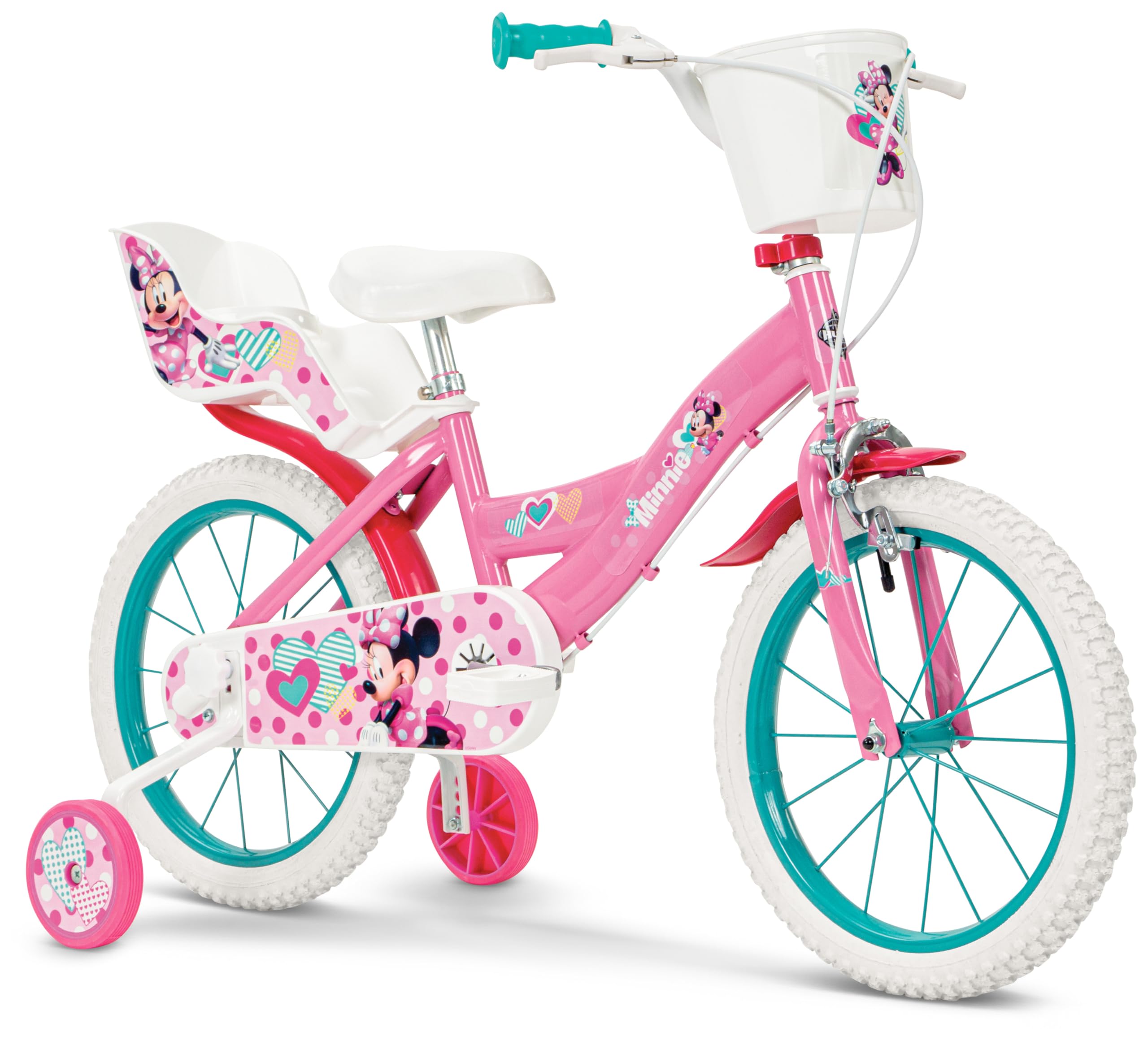 HuffyDisney Minnie Mouse 16 Inch Girls Bike 5-7 Years Old + Stabilisers