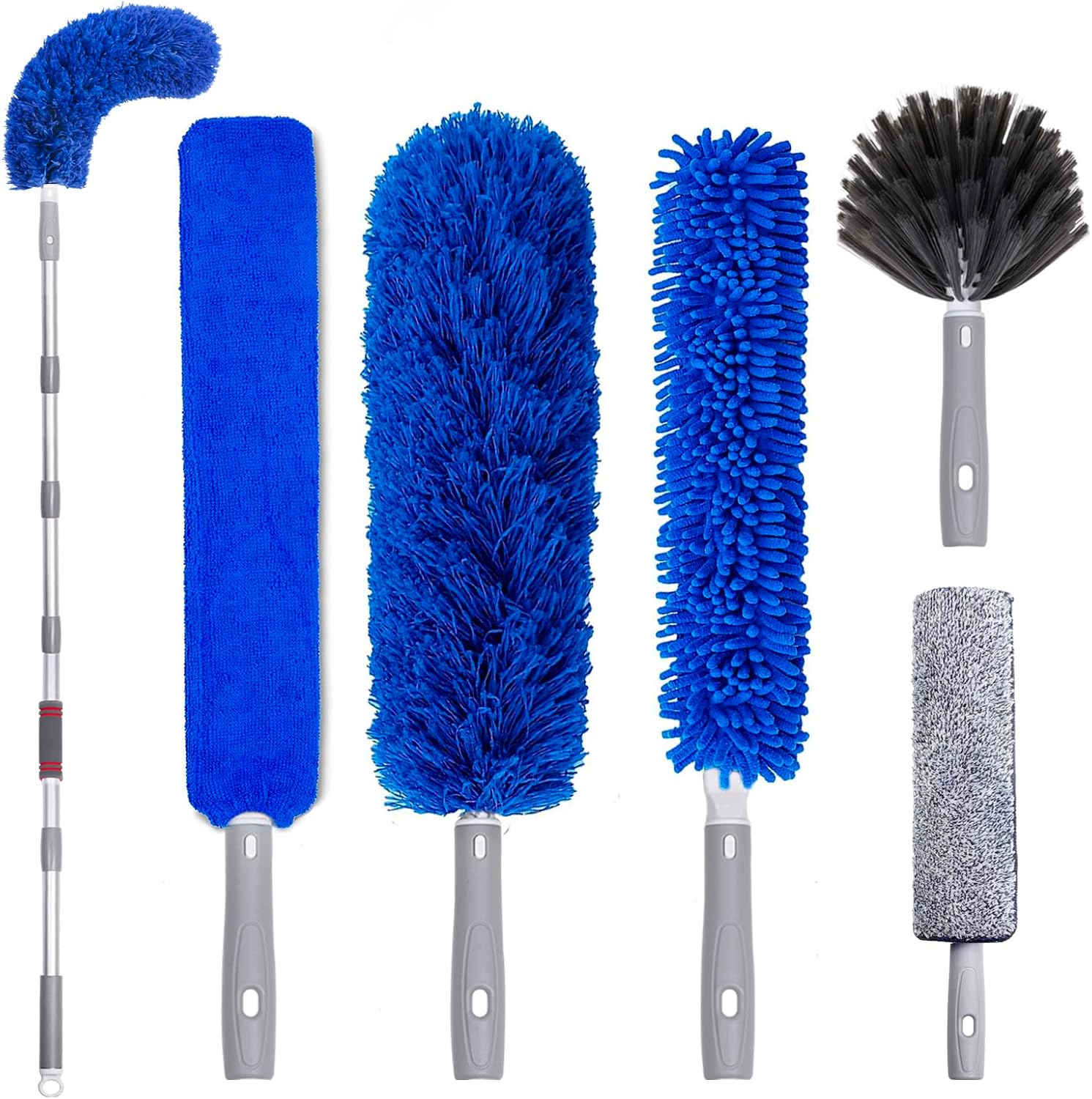 HauseGene Microfiber Duster with Extension Pole, 12pcs