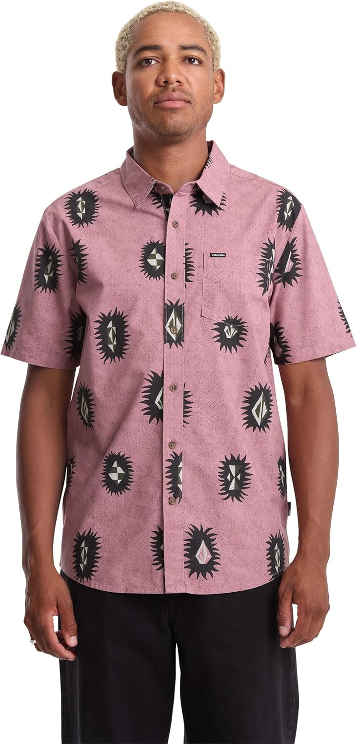 Volcom Mens Button Down Short Sleeve, Casual Activewear