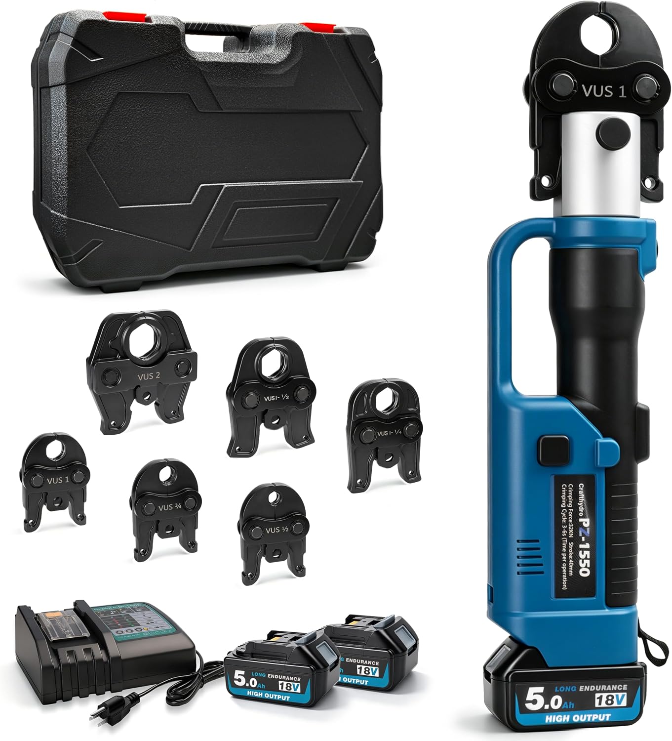 18V Pro Press Tool Hydraulic Electric Battery Coppper Pipe Crimping Tool