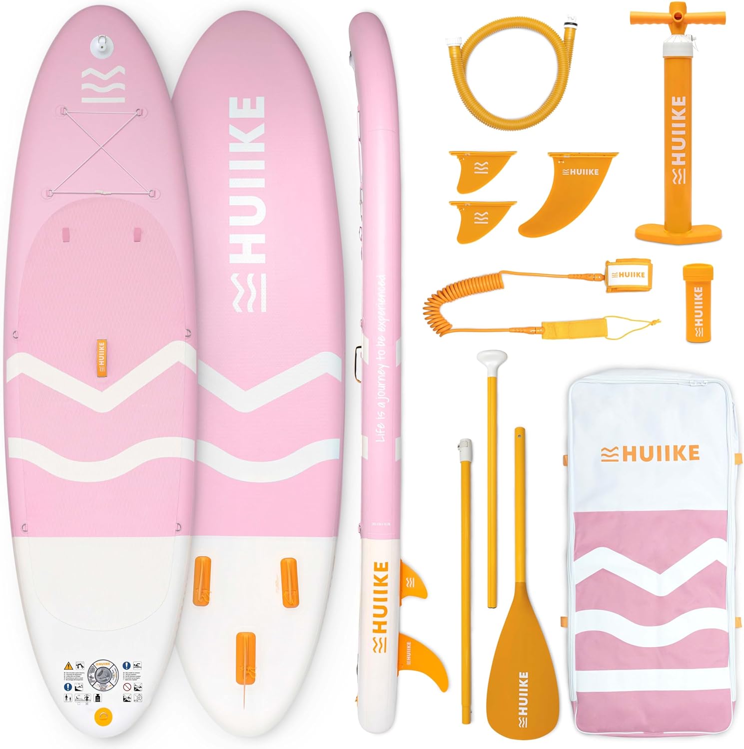 Inflatable paddle board with accessories for adults