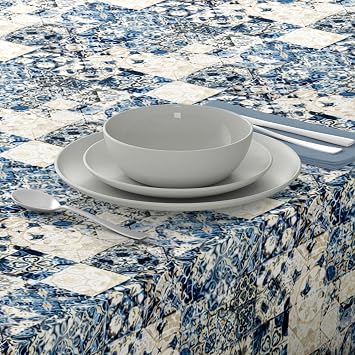 Home Direct Stain Resistant Spill Proof Water Repellent Rectangular Fabric Tablecloth Table Cover Table Cloth 140x180cm 55x70
