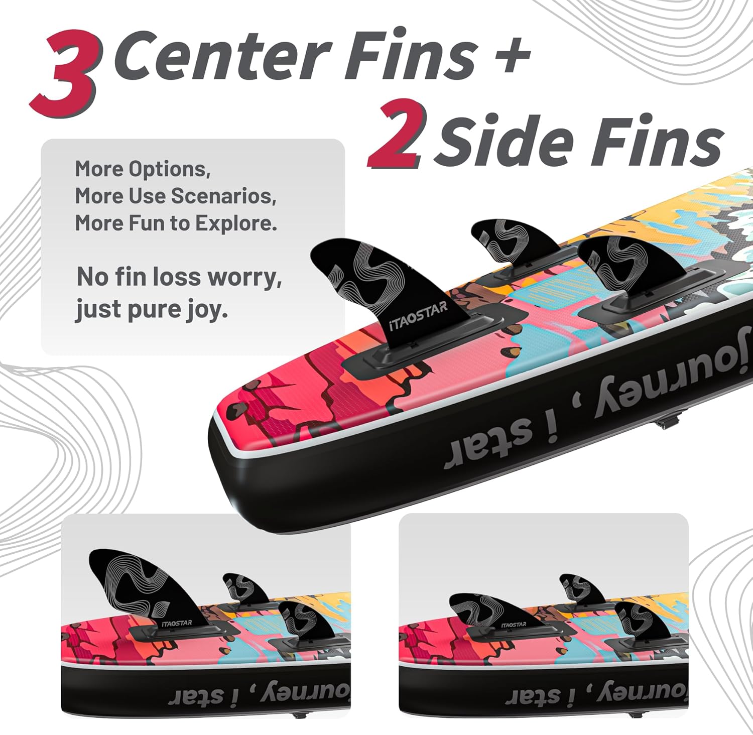 Novelty 11'6" x 35" Extra Wide SUP for Enhanced Stability - Inflatable Stand Up Paddle Board - Premium Paddle Board Kit for Adults & Youth - All Skill Levels - Includes SUP Accessories - Image 5