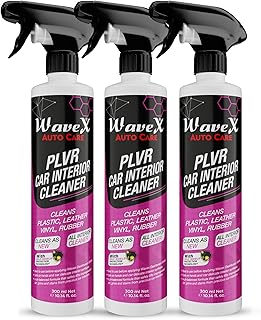 Wavex Car Interior Cleaner 300ml X3 | Car Interior Cleaner for Plastic, Leather, Vinyl & Rubber | Important Car Cleaning Accessories, Works well as a Car Dashboard & Leather Seat Cleaner (Pack of 3)