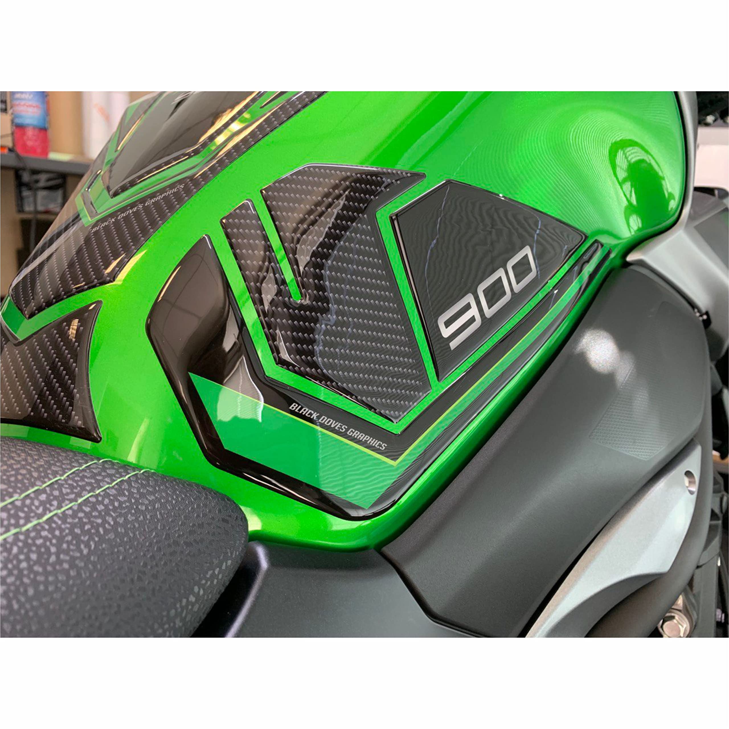 Naklejki żywiczne na zbiornik na czołg, kompatybilne z MOTO KAWASAKI Z900 Z 900 (ochrona zbiornika bocznego)