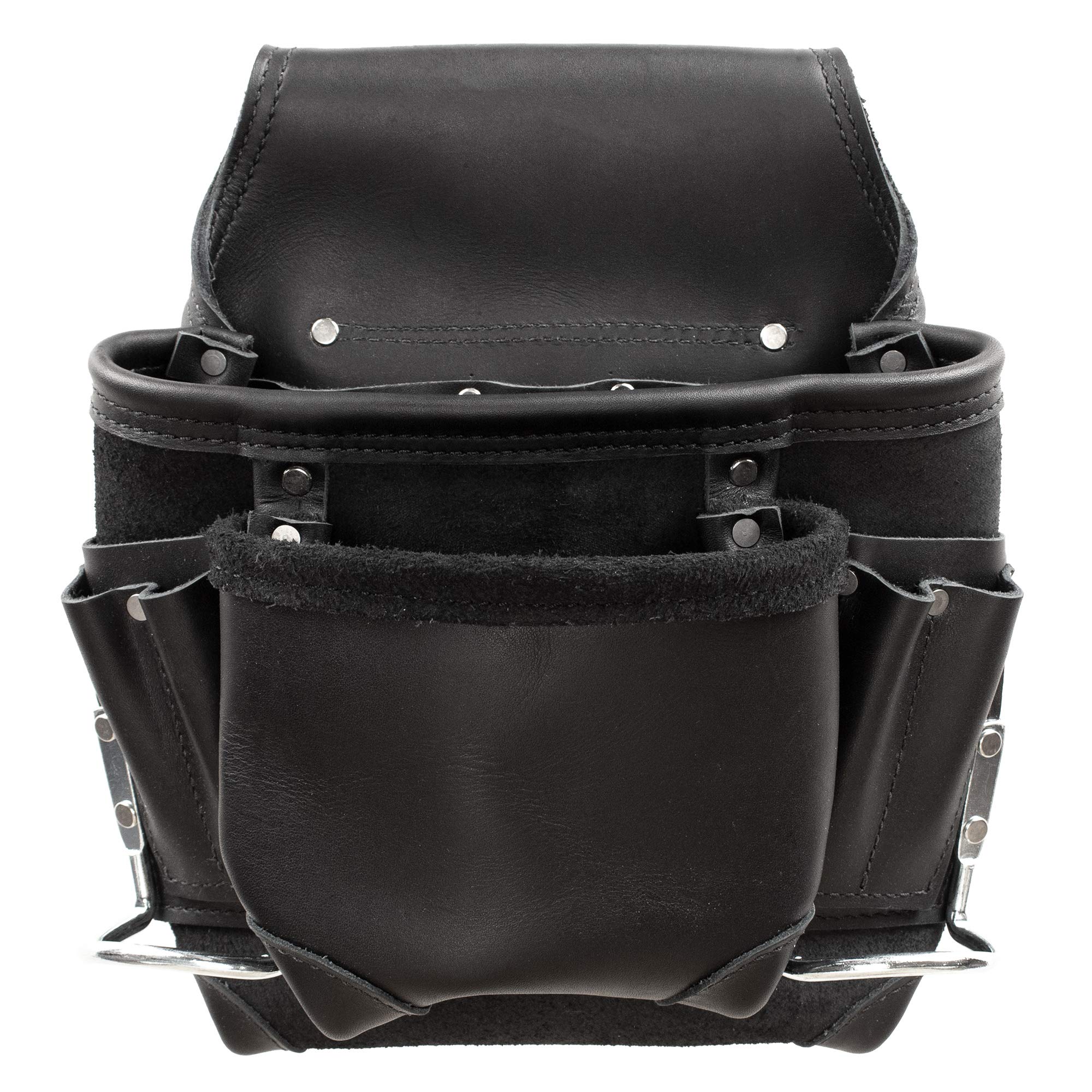 Amish - Ceinture à outils en cuir véritable - Noir