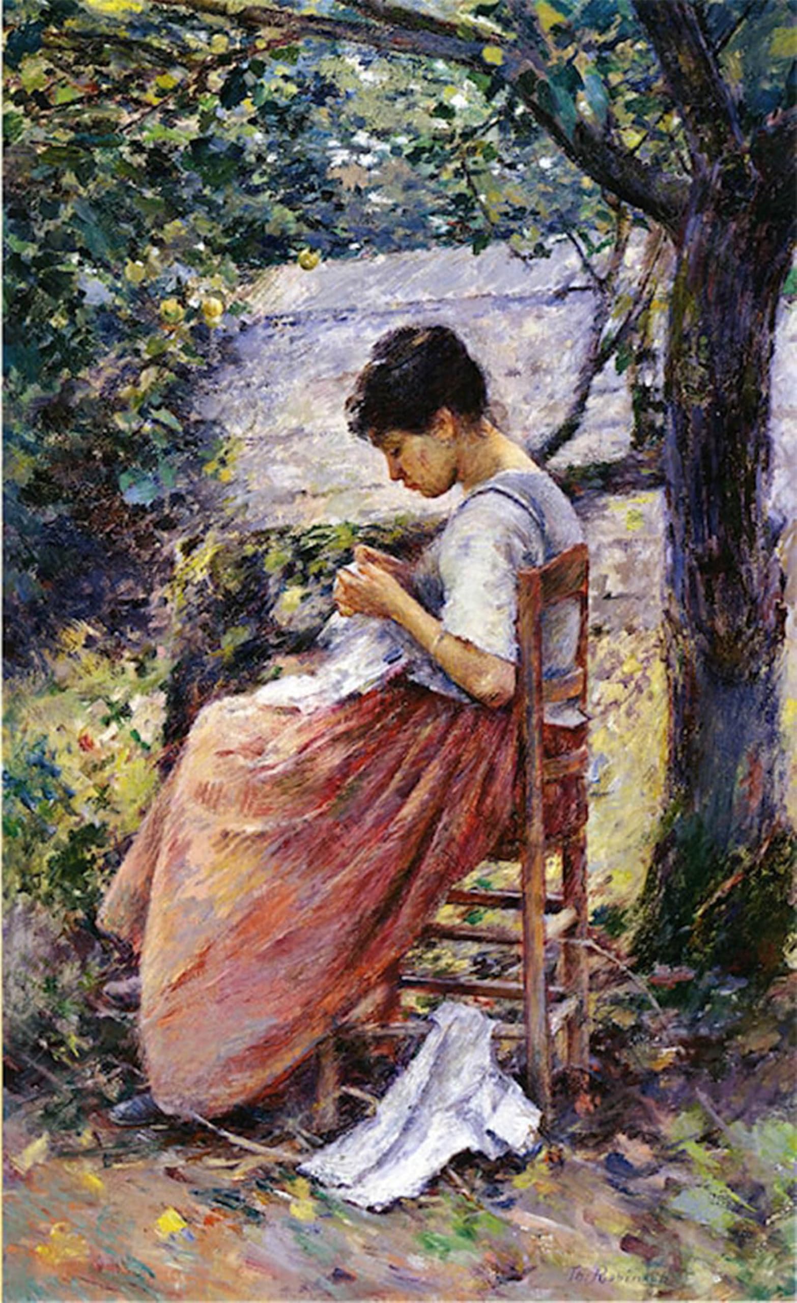 SERENDIPITP Aesthetic Poster Photo Wall Print Retro Picture the Layette by Theodore Robinson Modern Wall Artwork for Home Decor 60x90cm