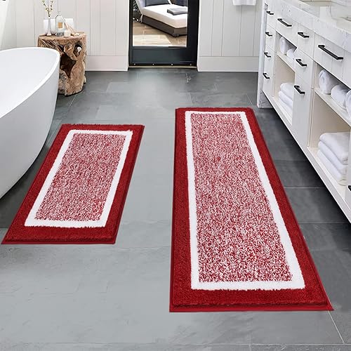 Miniatura 45 de Pauwer Juego de baño, alfombras de baño antideslizantes, alfombras de ducha absorbentes para suelo de baño, bañera y ducha, color azul aguamarina