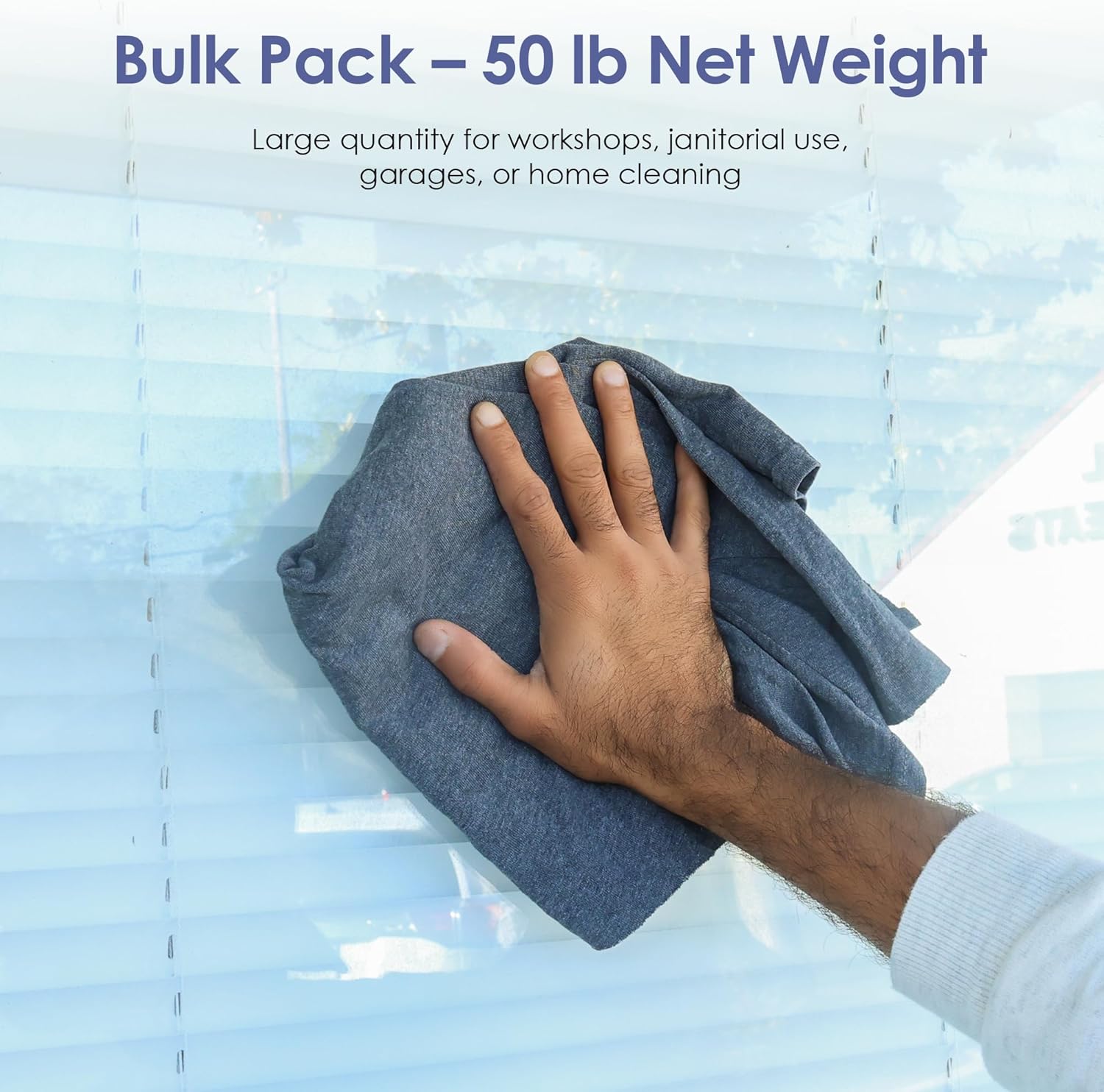 Huck & Terry Tshirt Bag of Rags Multicolored, Cotton Blend, Paint Cloth and Multipurpose, Kitchen, Auto, Staining Rags, Lint Free Absorbent Washable 18 x 18 in (8 LBS)