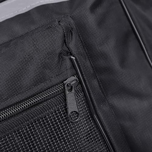 Miniatura 6 de Bolsas de sillín de 25L para bicicleta, bolsa de transporte trasera de bicicleta con borde reflectante, alforjas de bicicleta con ganchos