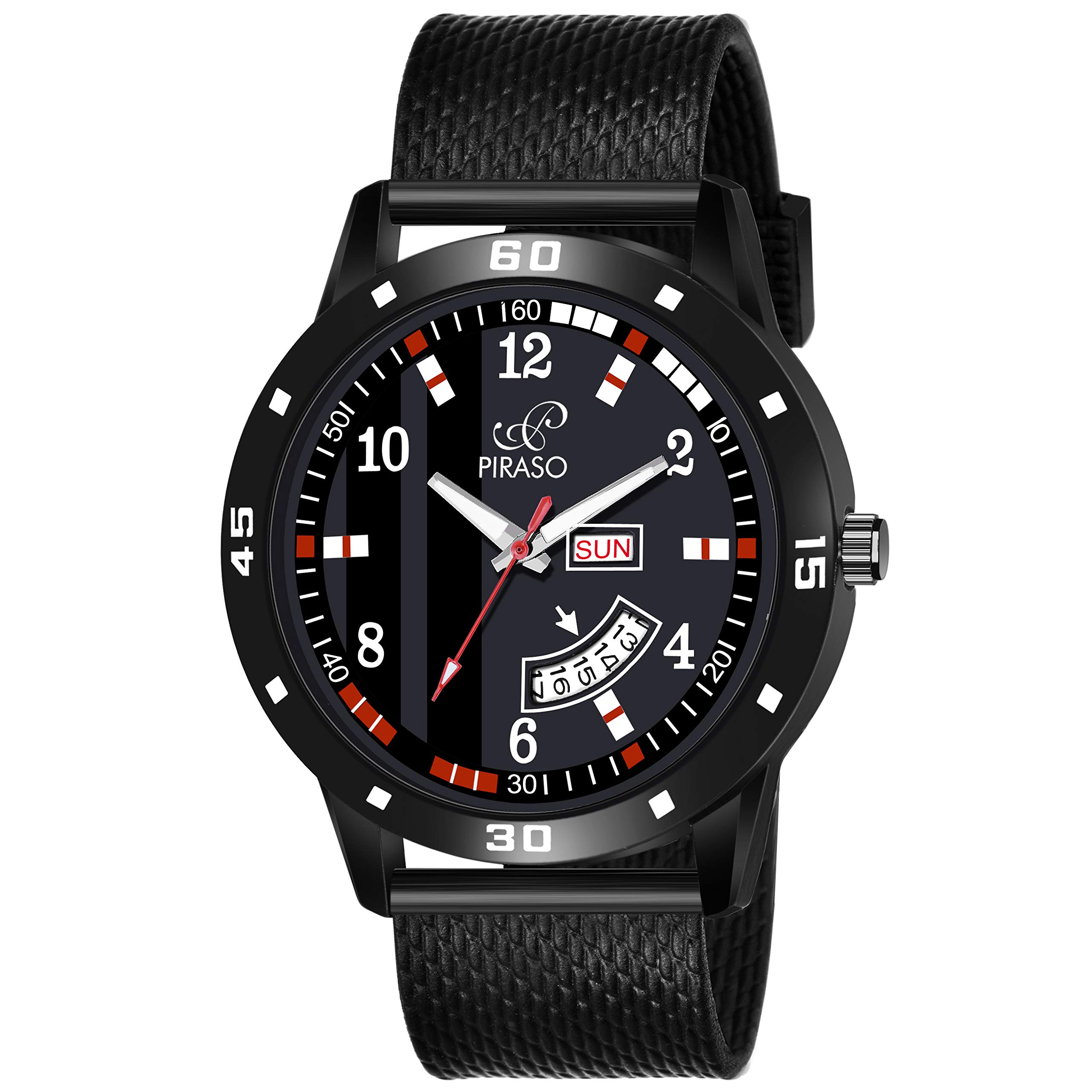 PIRASO Black Dial and Black Mesh Band with Date and Day Functioning Analogue Watch for Men,Boys (B08F4BF7QJ) Amazon Price History, Amazon Price Tracker