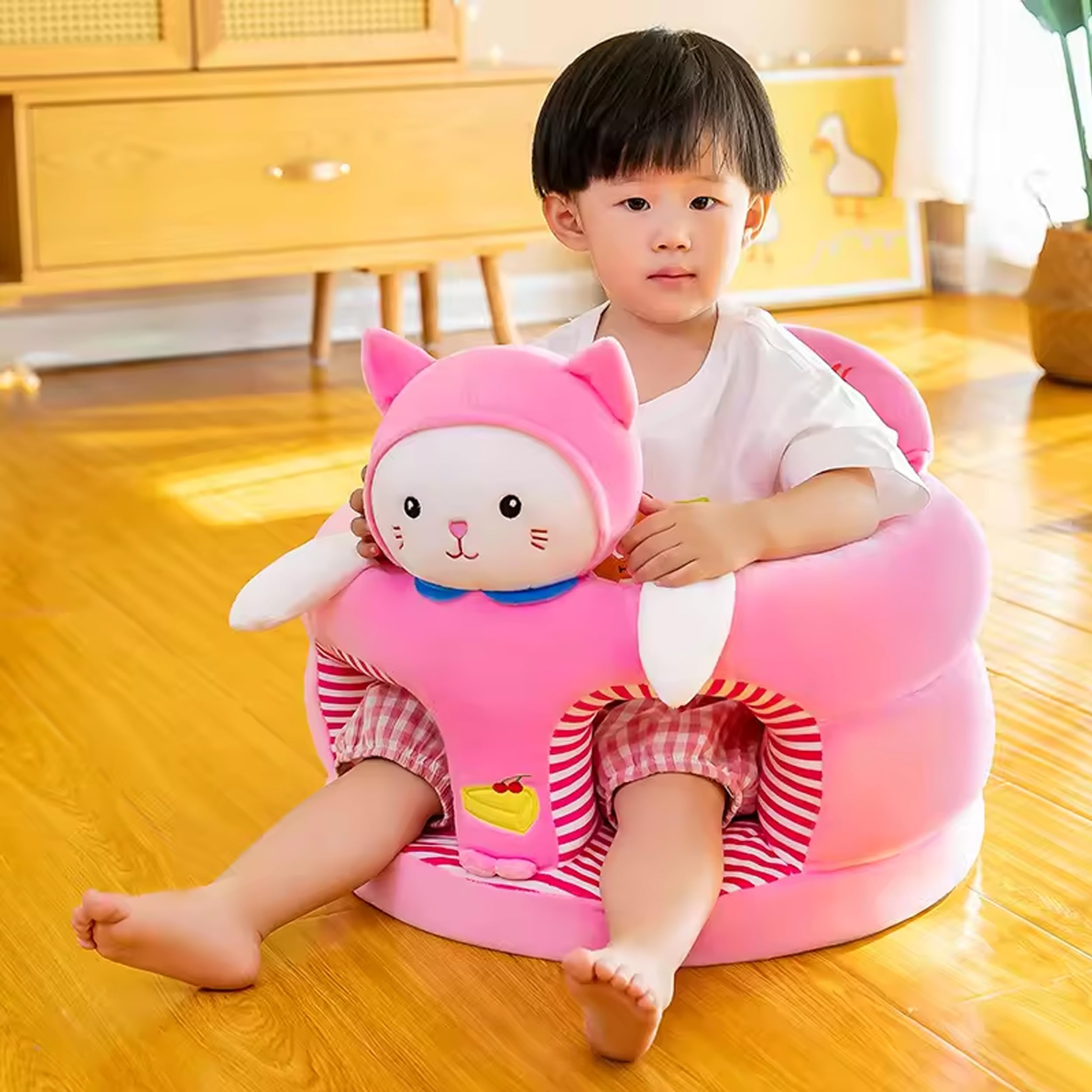 VOIDROP Baby Soft Plush Cushion Baby Sofa Seat Or Rocking Chair for Kids (Use for Baby 6 Months to 3 Years) Red Soft Baby Sofa Seat| Toddlers Sitting Sofa Chair Upto 3 Years. (Grey) (B0DD49FJ88) Amazon Price History, Amazon Price Tracker
