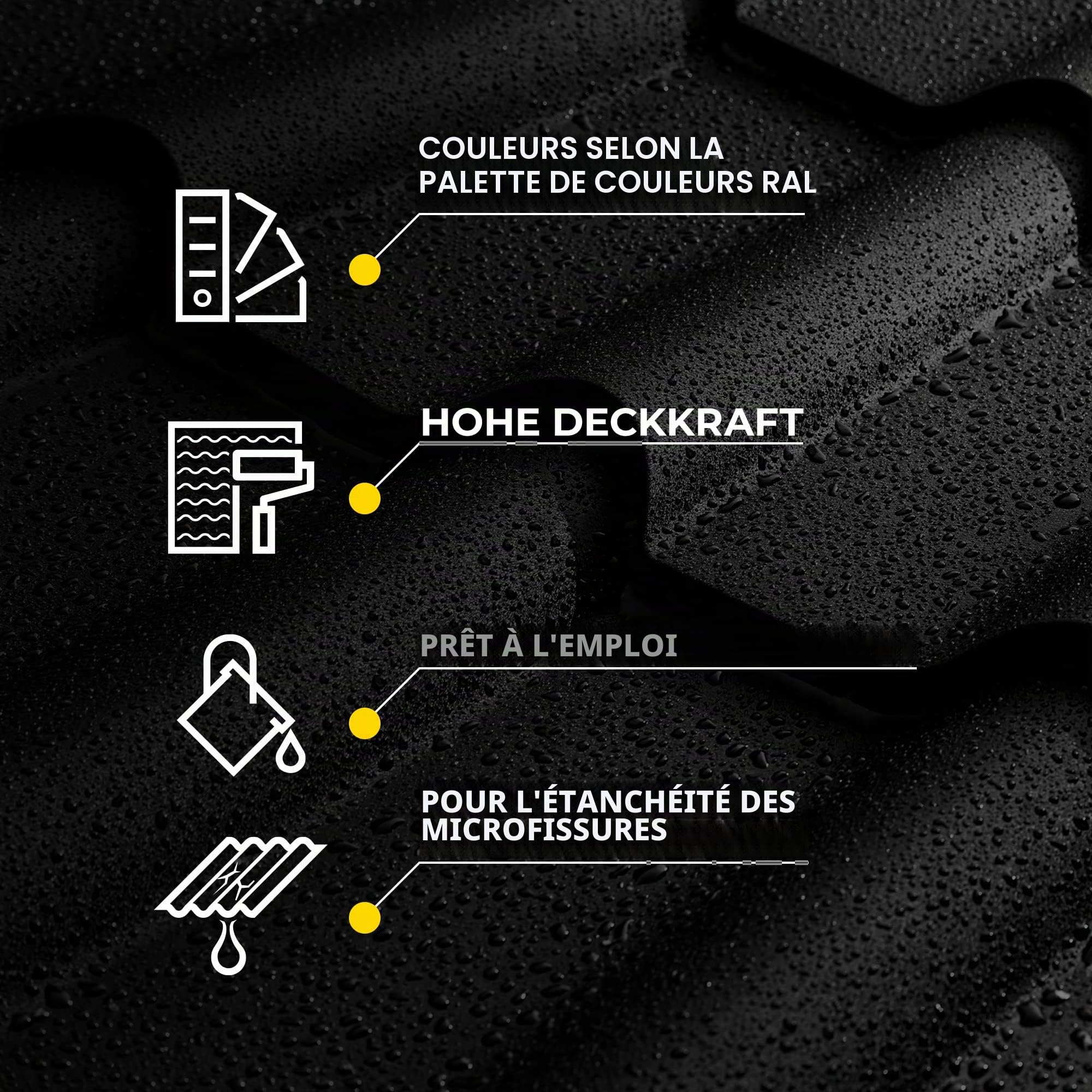 Isolbau Peinture pour toiture - Peinture de façade - 1,5 kg RAL - Peinture à base d'eau - Sans solvant, imperméable, résistant aux UV - Rouge brique