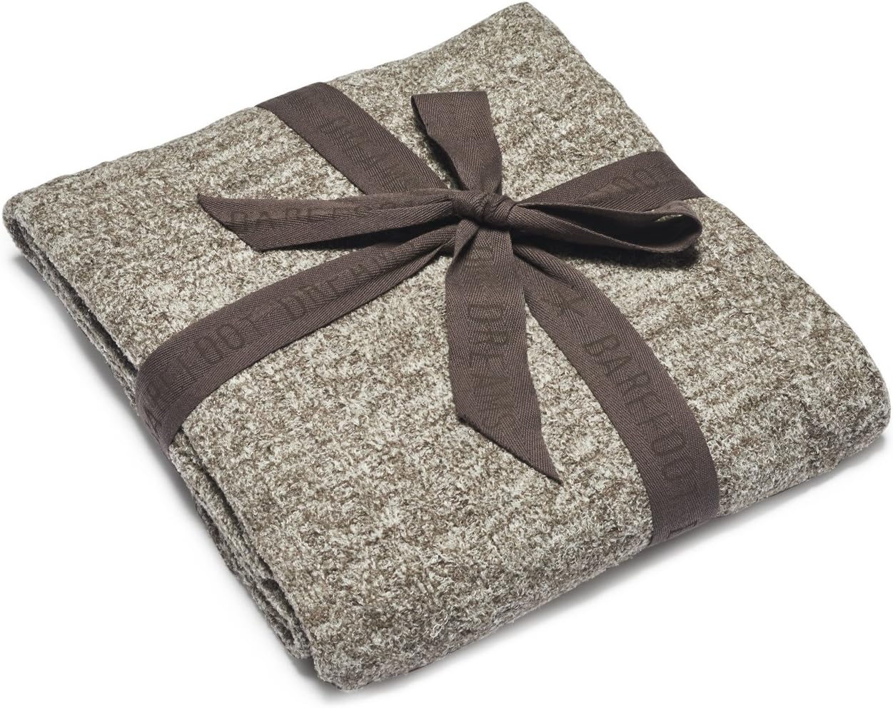 Barefoot Dreams CozyChic Lite Heathered Cable Throw Cocoa/Pearl