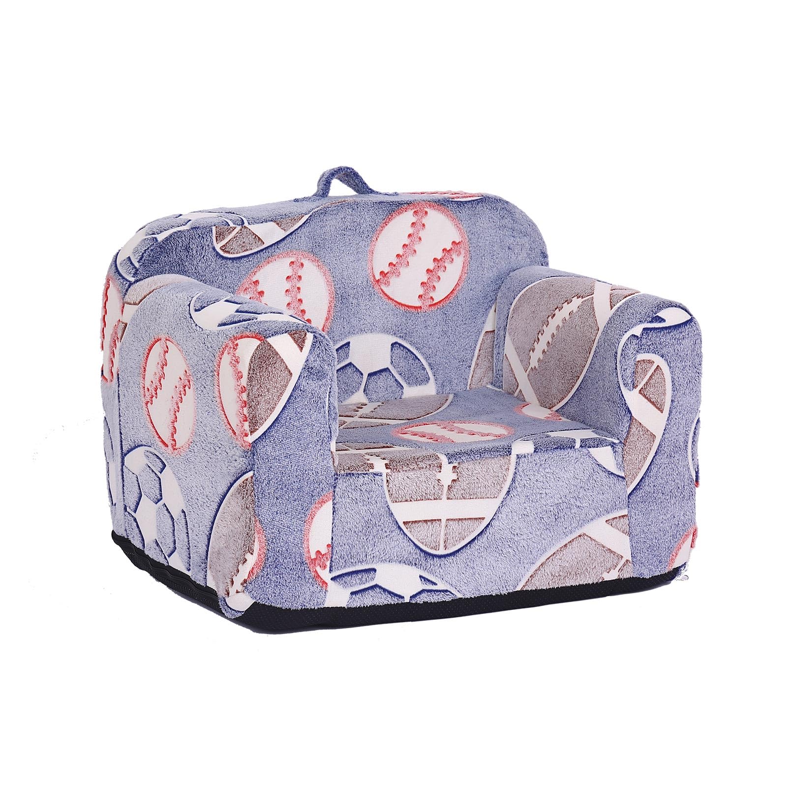 Tiita Kids Sofa, Chirldren Couch with Carrying Handle & Side Pockets, Kids Foam Chair, Toddler Armrest Chair,Kids Read Sofa for Girl Or Boy(Ball)
