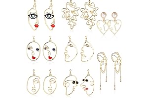 Subiceto Abstract Face Earrings: A Daring Statement