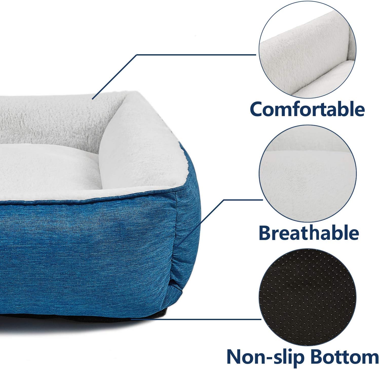 ANWA Comfortable Dog Bed Large Dogs, Dog Bed Medium Size Dogs, Durable Dog Bed Machine Washable