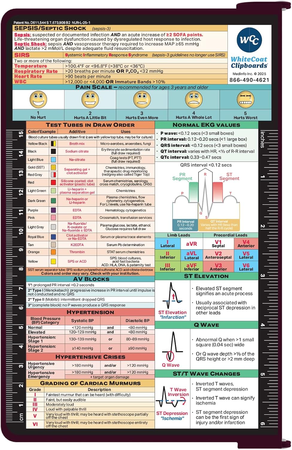 Whitecoat® Clipboard - Nursing Edition (Wine, Bi-Fold)