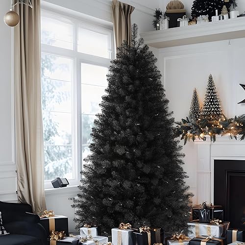 Miniatura 6 de SHareconn Árbol de Navidad artificial preiluminado de alta calidad con bisagras de 6.5 pies con 250 luces blancas cálidas preiluminadas, 900 puntas