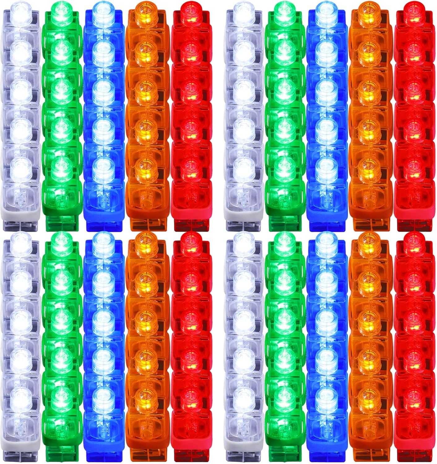 Chivao 200 Pcs LED Finger Lights Mini Finger Flashlights Light up Ring Sticks for Adults Glow in The Dark Party Favors Birthday Rave Party Supplies, 5 Colors