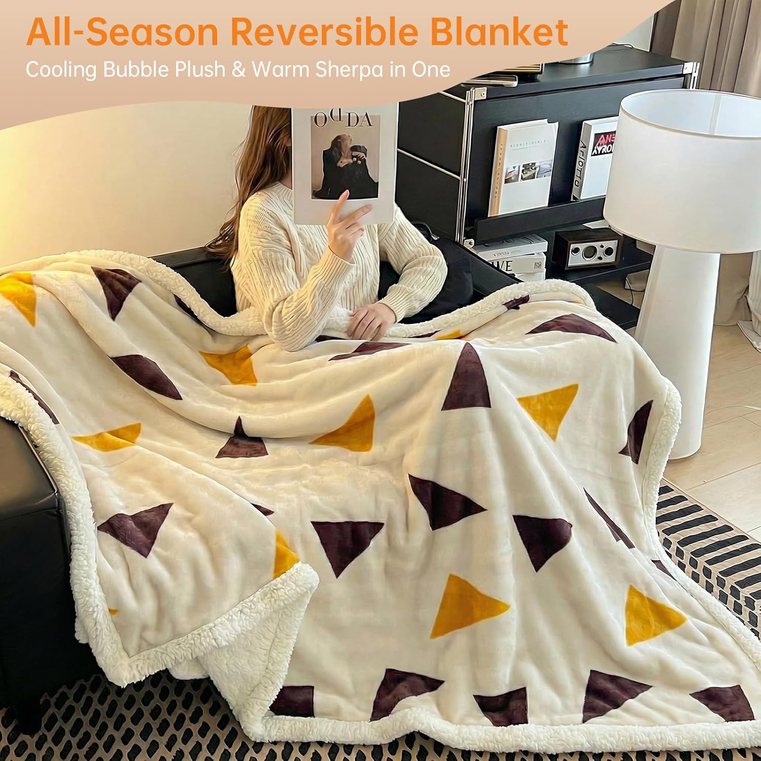 King Size Fleece Blanket Gift for Women - Fleece Plush Cozy Thick Warm Blanket, Soft Bedding Bedroom Decor Winter 108"x90"