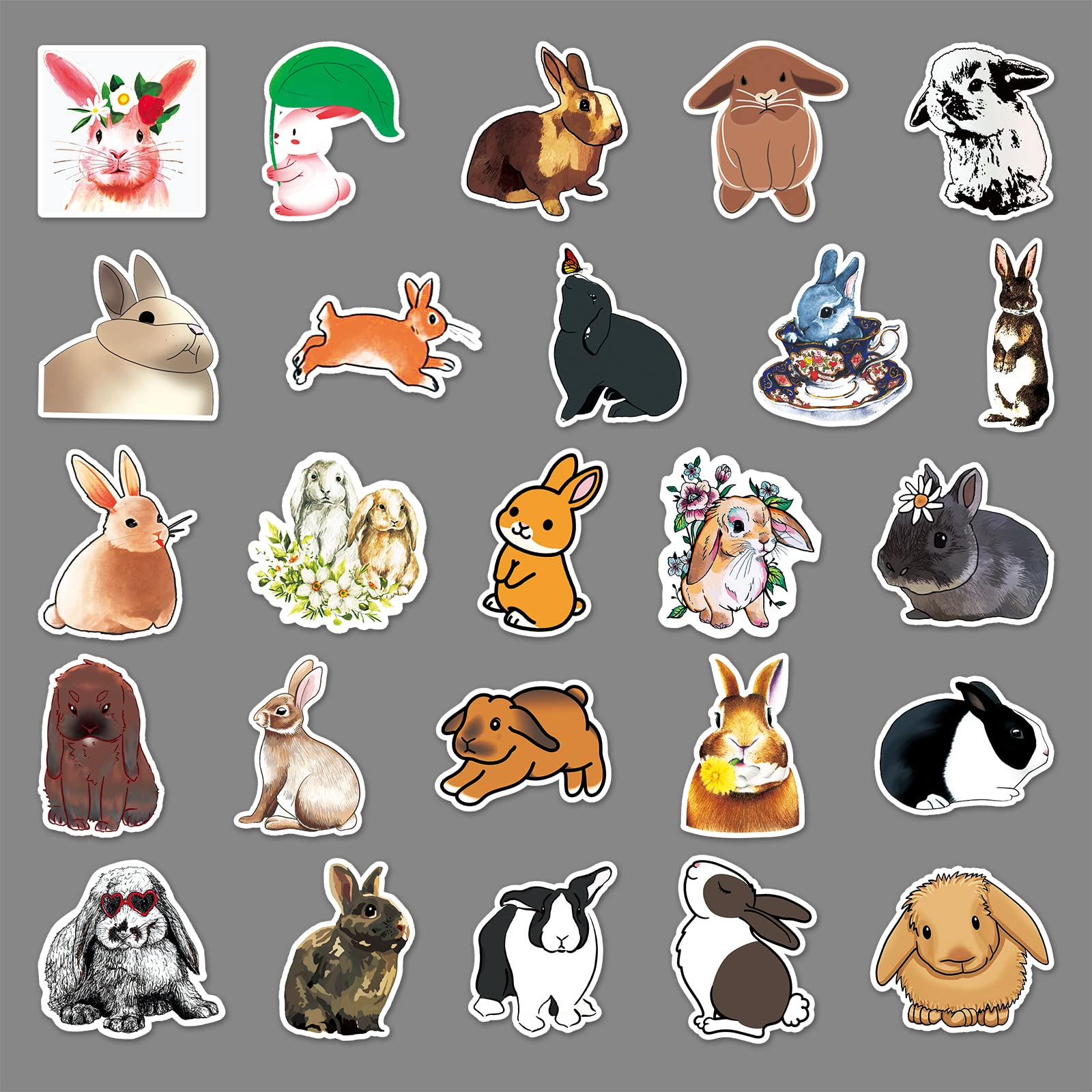 Cute Rabbit Stickers Pack - Image 4