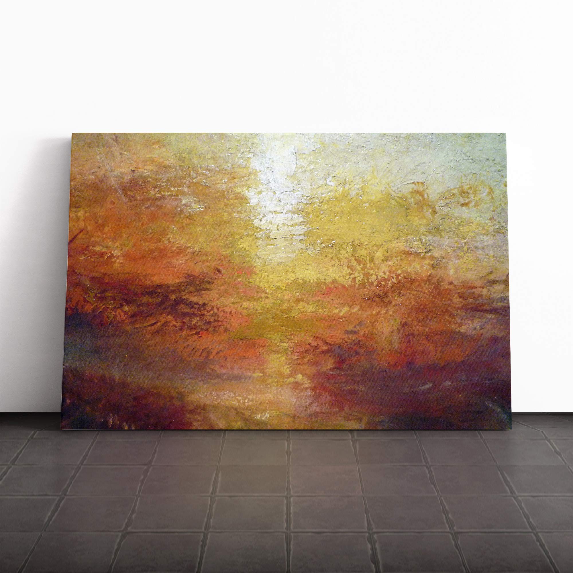 J.M.W (Joseph Mallord William Turner) Sun Canvas Print | Gallery Wrapped 30mm Frame Wall Art | 30x20 inches | Ready to Hang | Modern Picture | Living Room Bedroom Lounge Office