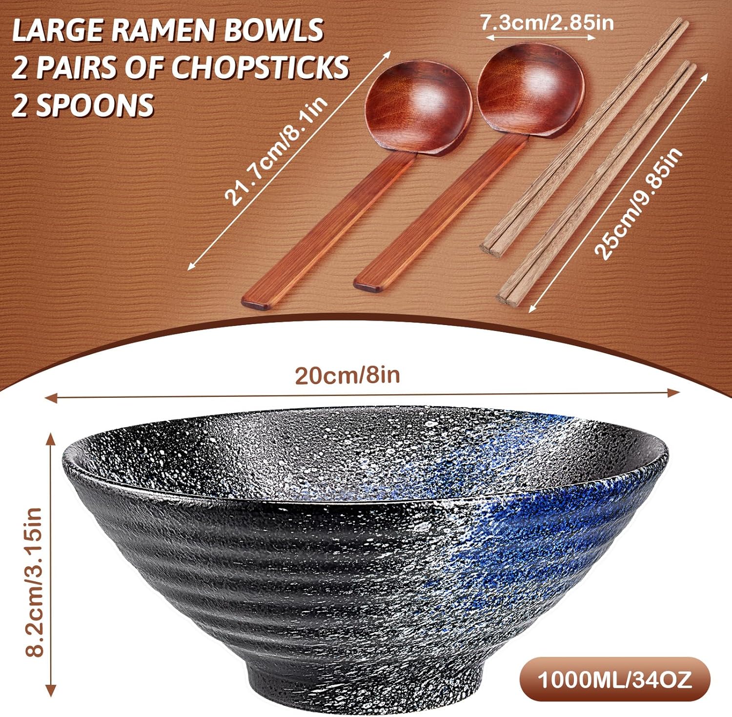 "YTLEMON Ramen Bowls Set" - Image 3