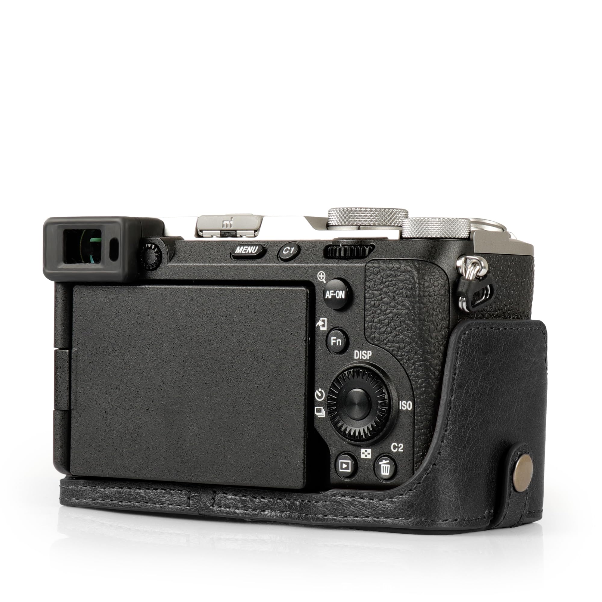 MegaGear - Etui na Aparat z Prawdziwej Skóry do Sony Alpha a7C II - czarny, etui na aparat fotograficzny