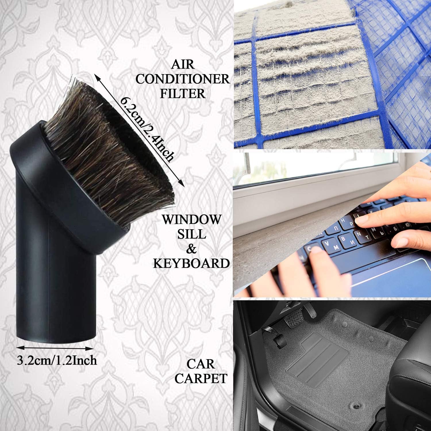 Household Cleaning Kit Attachments Vacuum Cleaner Accessories Universal Vacuum Hose Adapters Flexible Crevice Tool for Dryer Lint Vent Trap Cleaner : Home & Kitchen