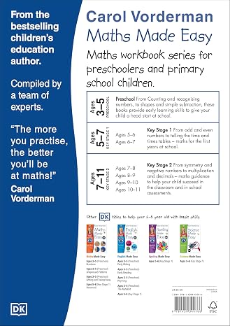 Maths Made Easy: Beginner, Ages 5-6 (Key Stage 1): Supports the National Curriculum, Maths Exercise Book (Made Easy Workbooks)