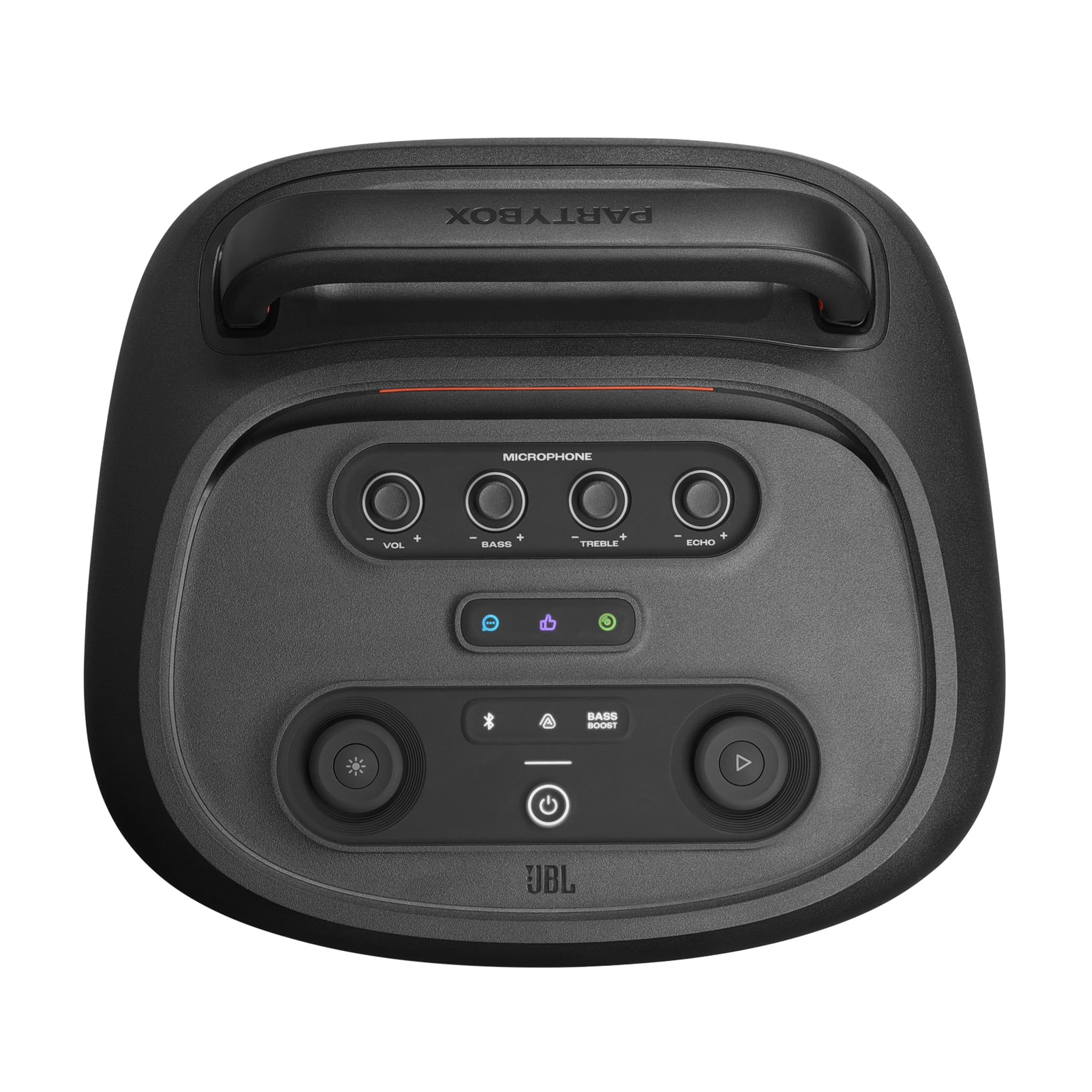 JBL Partybox 520, Speaker Wireless Bluetooth, 15 Ore di Autonomia, Design Portatile, Splashproof IPX4, Suono JBL Pro con AI Sound Boost, Connessione Multi-Speaker Auracast e Ingresso Mic, Nero