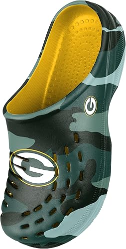 Miniatura 182 de FOCO - Sandalias de agua de jardín con logotipo de equipo de la NFL, para hombre Camuflaje tonal,logotipo grande de bloque