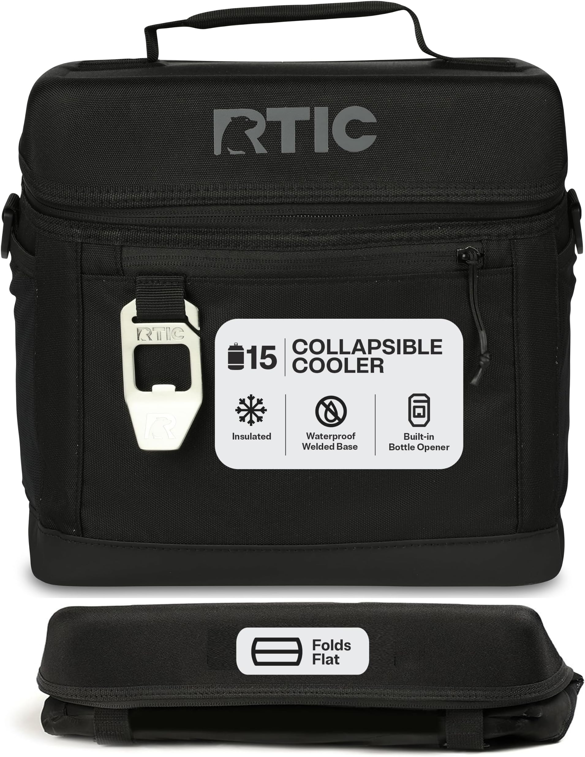 15 Can Everyday Cooler, Soft Sided Portable Insulated Cooling for Lunch, Beach, Drink, Beverage, Travel, Camping, Picnic, for Men and Women