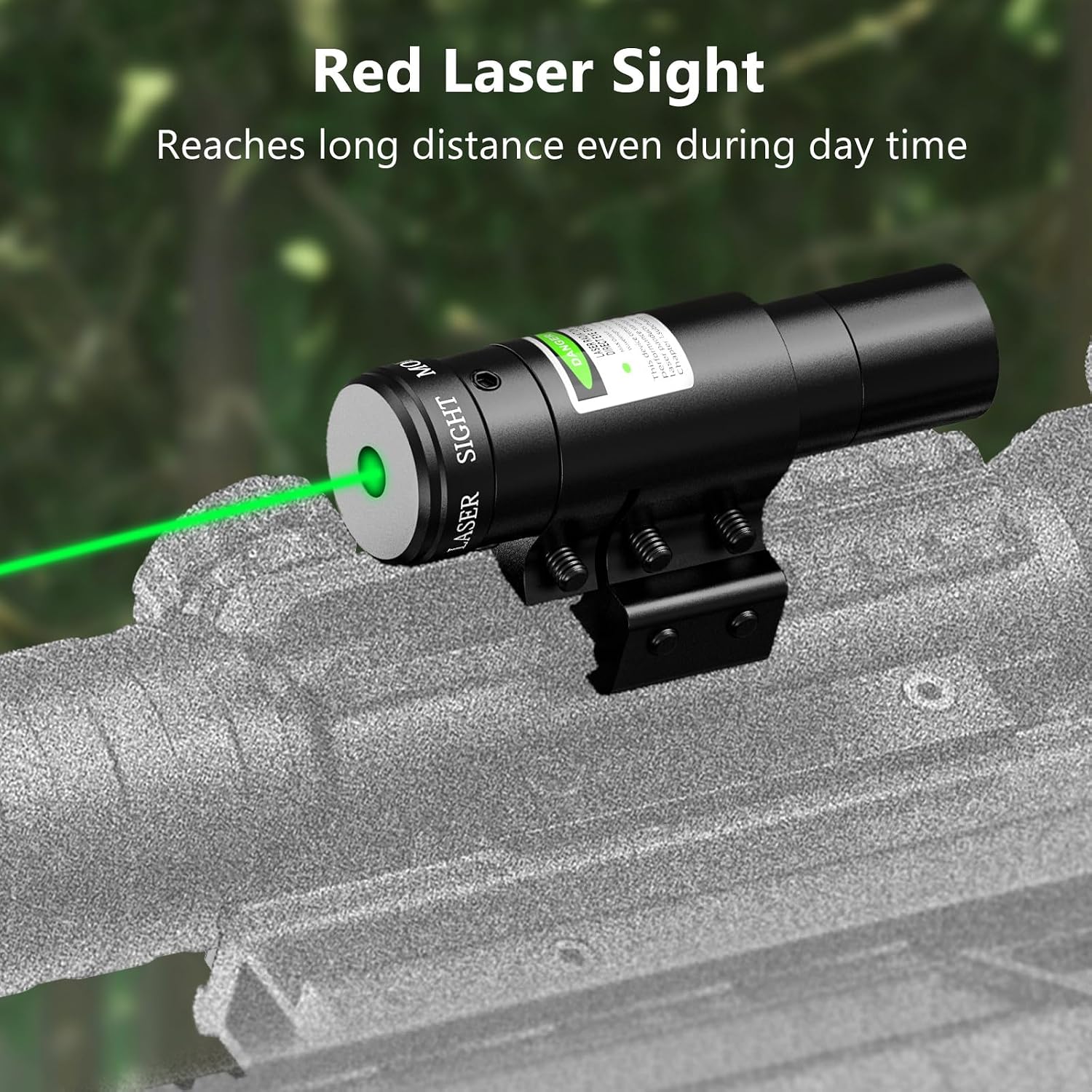 Green Laser Sight mounted on a rail