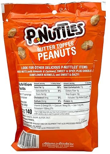 Miniatura 2 de P-Nuttles Cacahuetes cubiertos de caramelo de mantequilla, aperitivo dulce y salado, maní de caramelo, nueces de caramelo, fabricado en los Estados