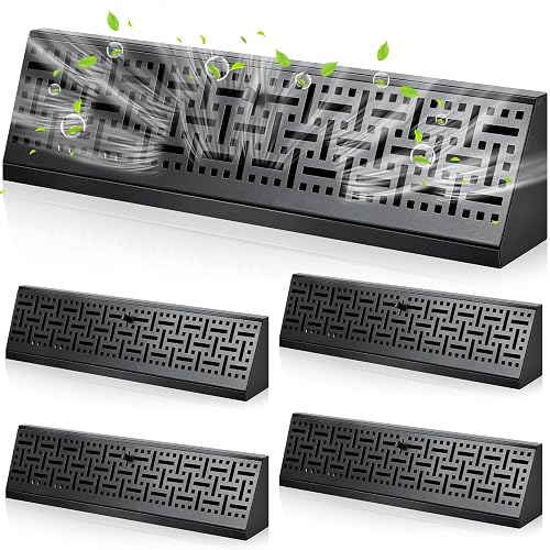 Landhoow 4 Pcs Black 18 Inch Baseboard Register Vent Covers