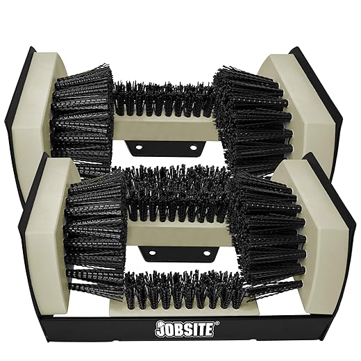 JobSite The Original Boot Scrubber - All Weather Industrial Shoe Cleaner & Scraper Brush - 2 Pack