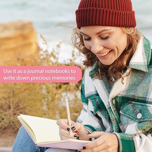 Miniatura 6 de Honoson Paquete de 20 cuadernos a rayas A5, cuadernos ejecutivos de tapa dura de 5.5 x 8.3 pulgadas, diarios de escritura a rayas a granel con banda