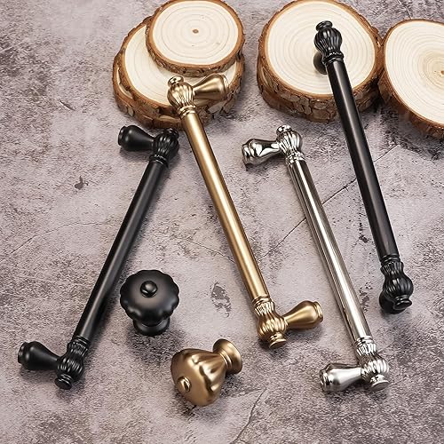 Miniatura 6 de Paquete de 10 manijas de gabinete de cocina de níquel satinado cepillado de 7.5 pulgadas (7.559 in), tiradores de gabinete de cocina, tiradores de