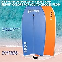 Vista 5 de Legendary Pro X Bodyboard para playa con parte inferior dura, tablas Boogie para niños y adultos, selladas térmicamente con núcleo EPS, correa